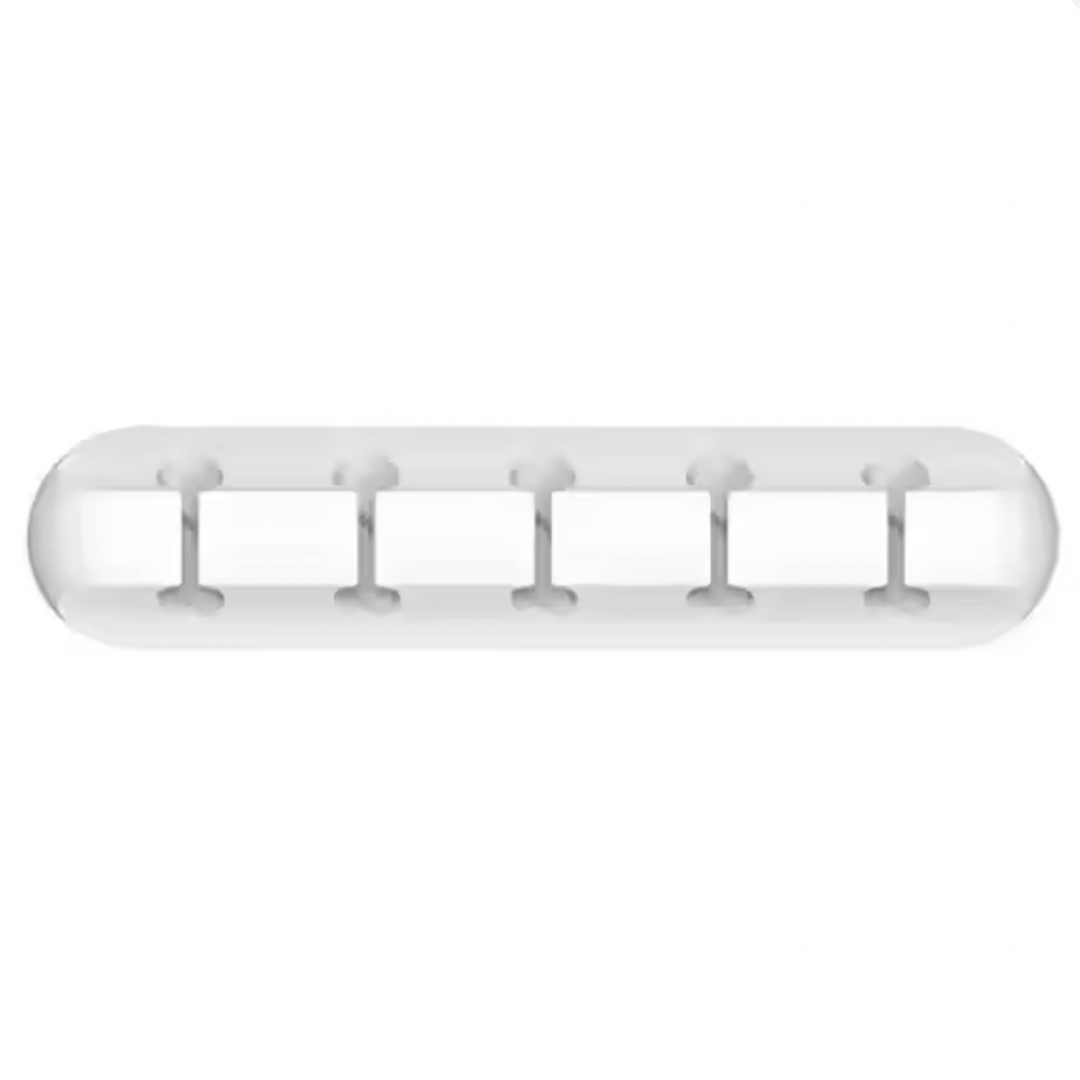 Organizador de Cables de Silicona para Escritorio | Clip Adhesivo para 5 Cables