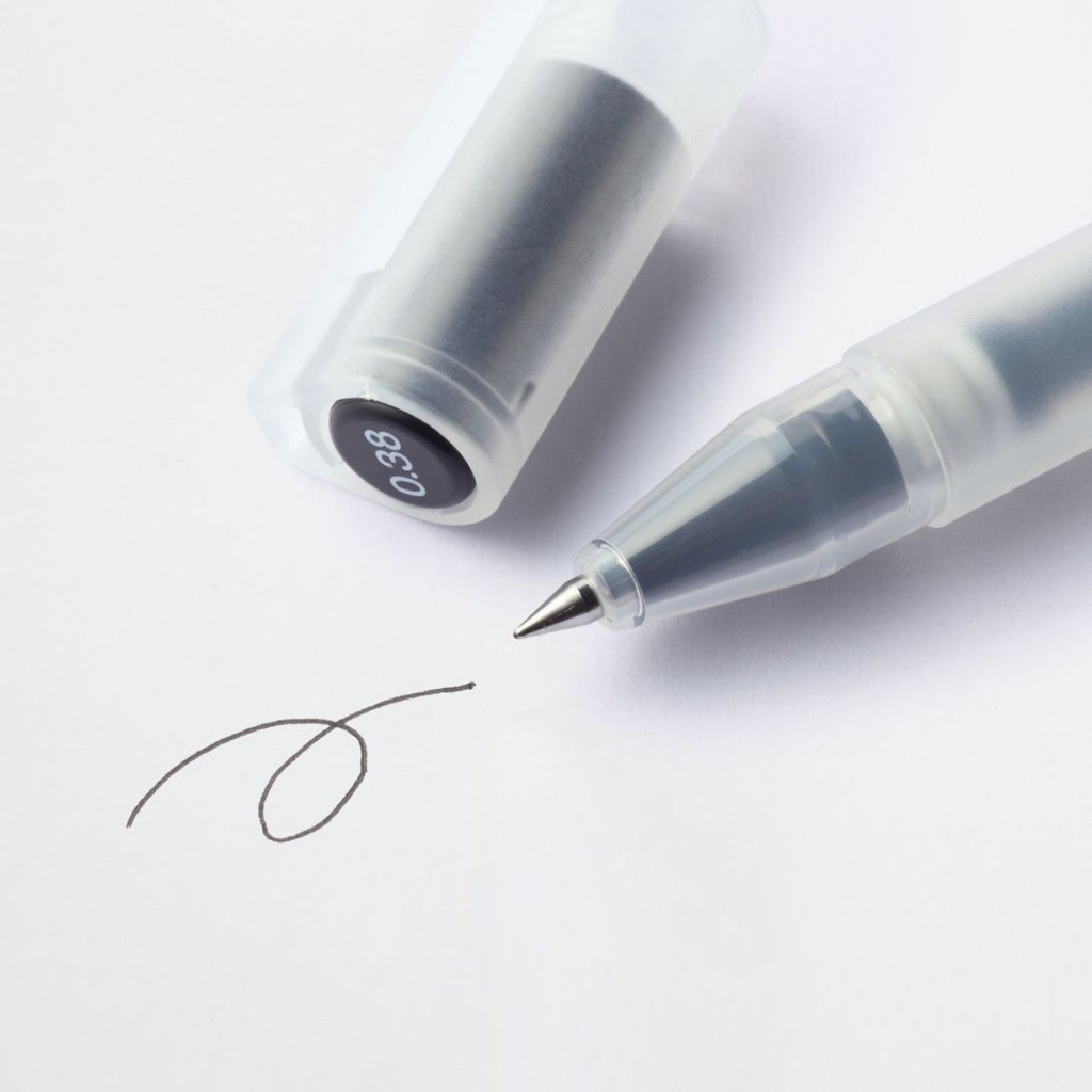 Set de 3 Lápices Muji Classic 0.38 mm Tinta Gel Negra | Papelería Japonesa