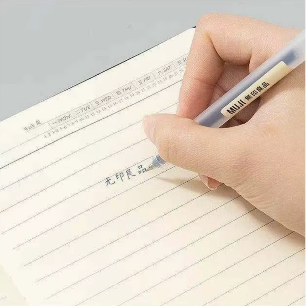 Set de 3 Lápices Muji Classic 0.38 mm Tinta Gel Negra | Papelería Japonesa