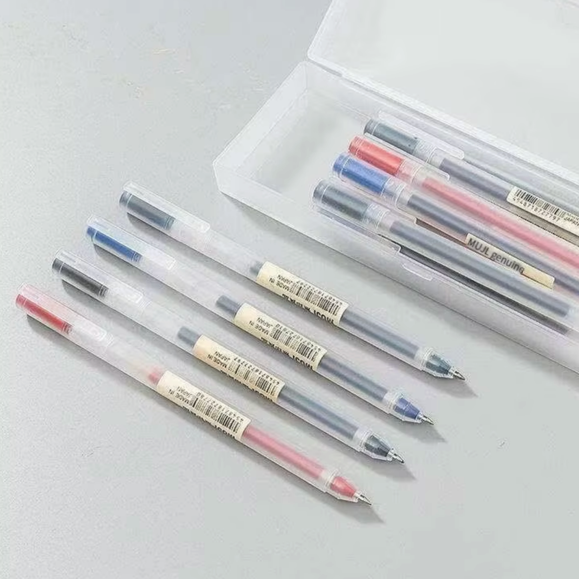 Set de 3 Lápices Muji Classic 0.38 mm Tinta Gel Azul, Negro o Rojo | Papelería Japonesa