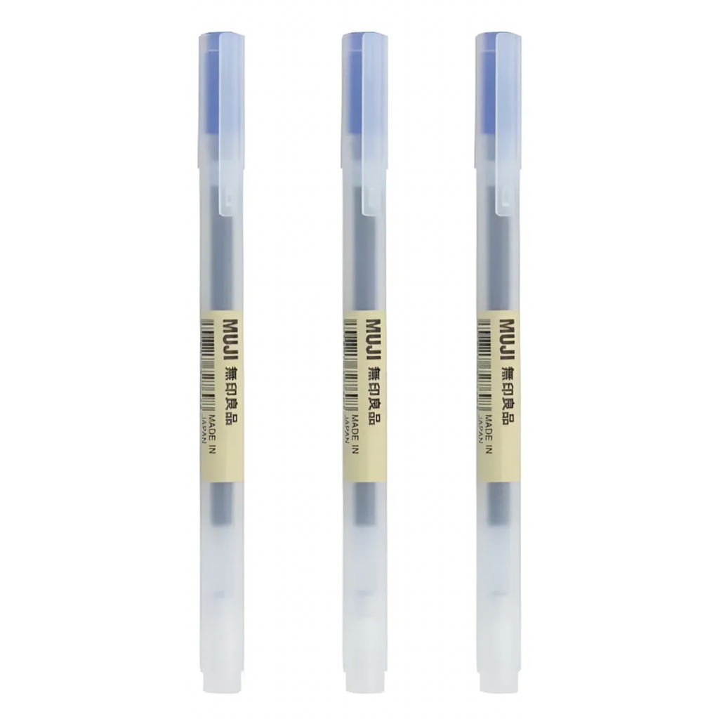 Set de 3 Lápices Muji Classic 0.38 mm Tinta Gel Azul, Negro o Rojo | Papelería Japonesa