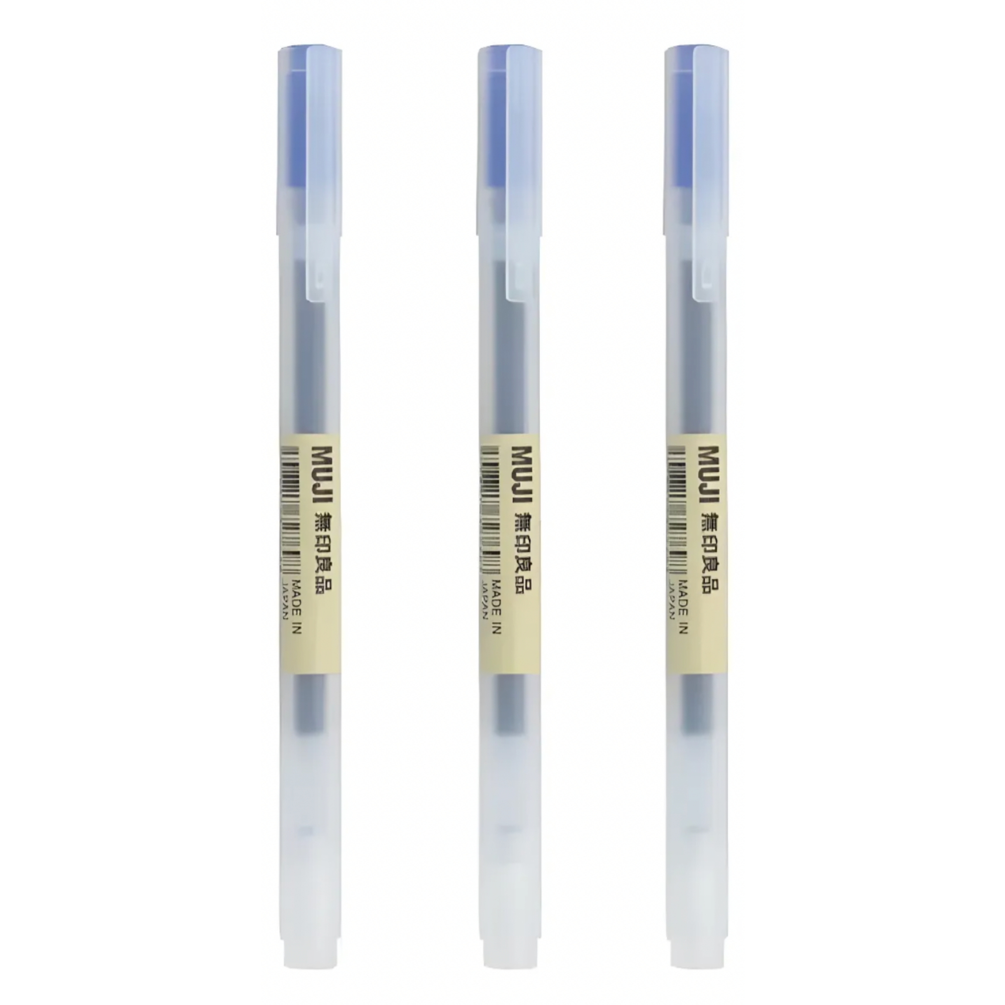 Set de 3 Lápices Muji Classic 0.38 mm Tinta Gel Azul, Negro o Rojo | Papelería Japonesa