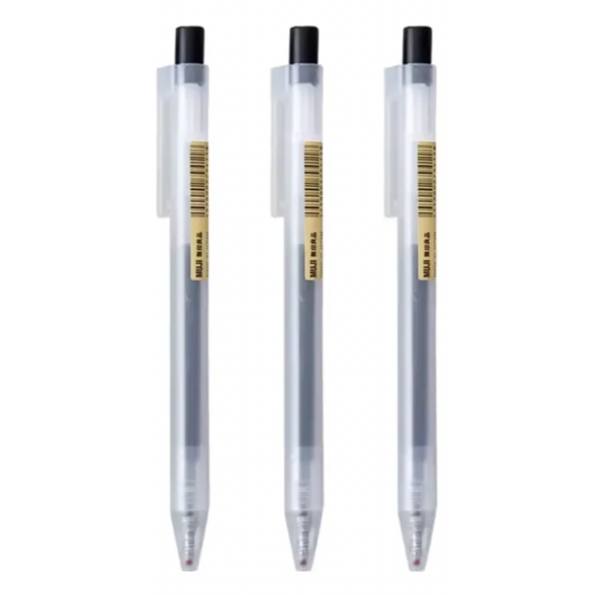 Set de 3 Bolígrafos Muji Classic Retráctiles 0.50 mm Tinta Gel Negra, Azul o Azul Oscuro | Papelería Japonesa