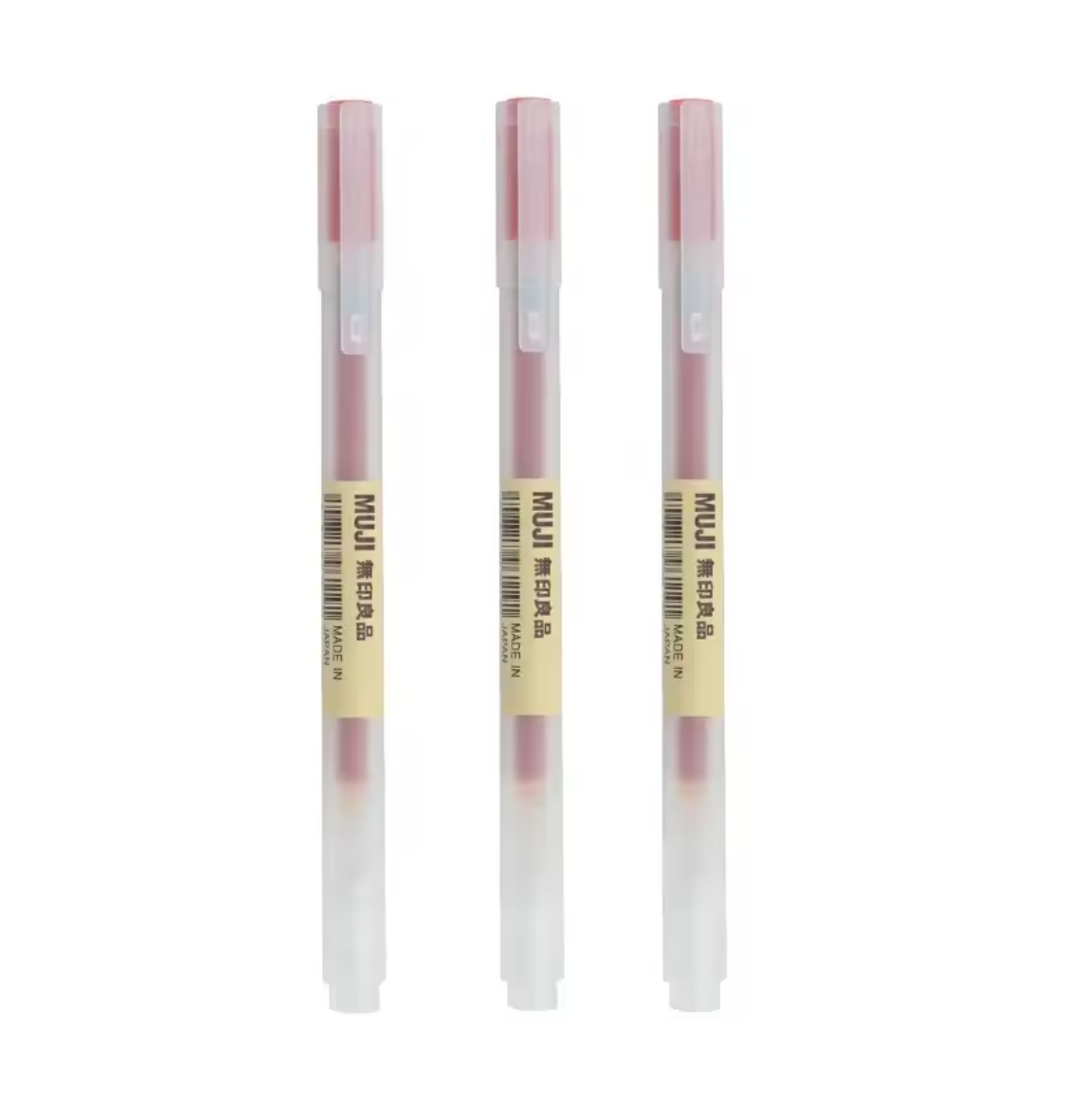 Set de 3 Lápices Muji Classic 0.38 mm Tinta Gel Azul, Negro o Rojo | Papelería Japonesa