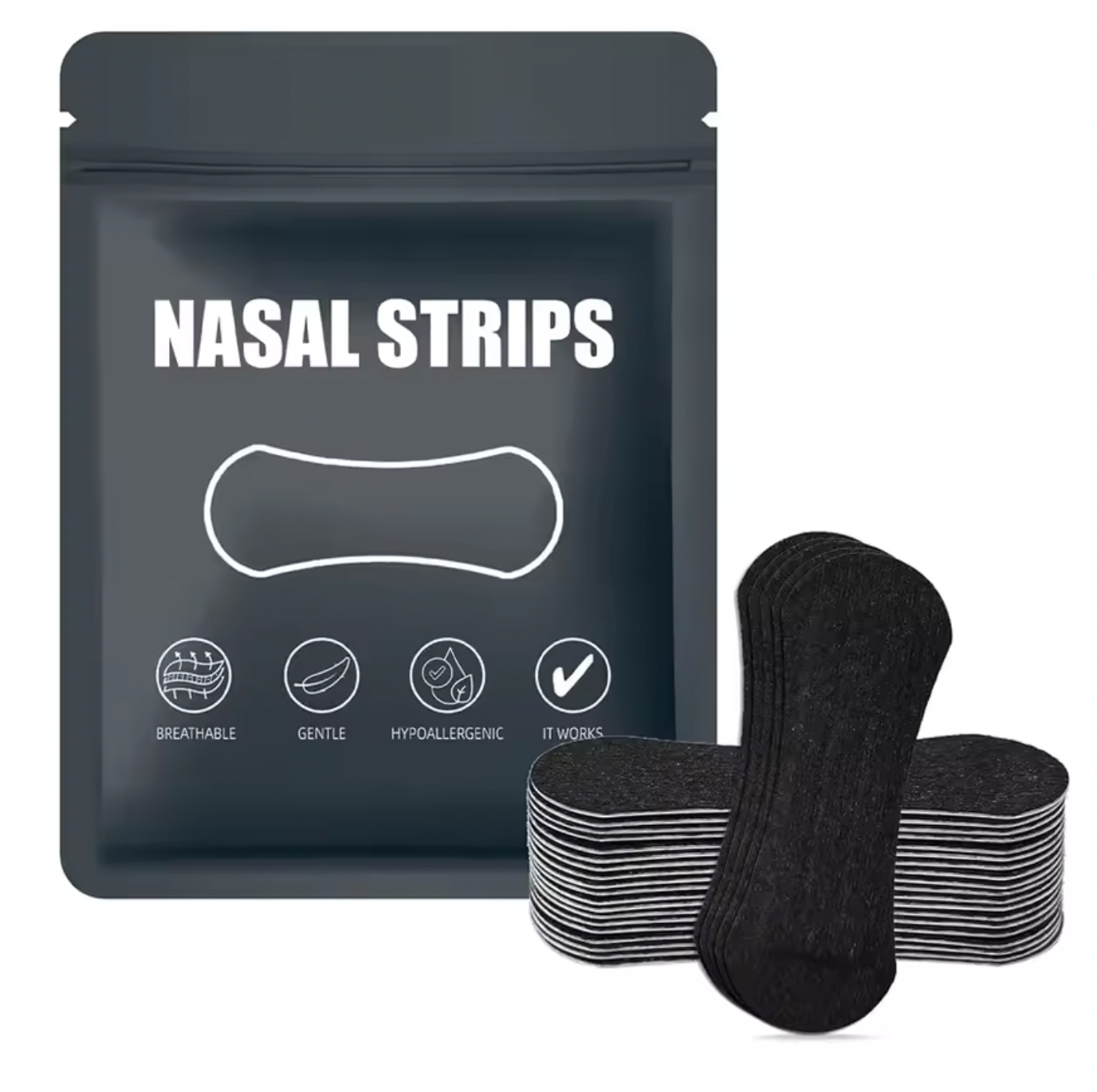 Tiras Nasales Premium para Dormir | Dilatadores Nasales con Adherencia Firme (30 Unidades)