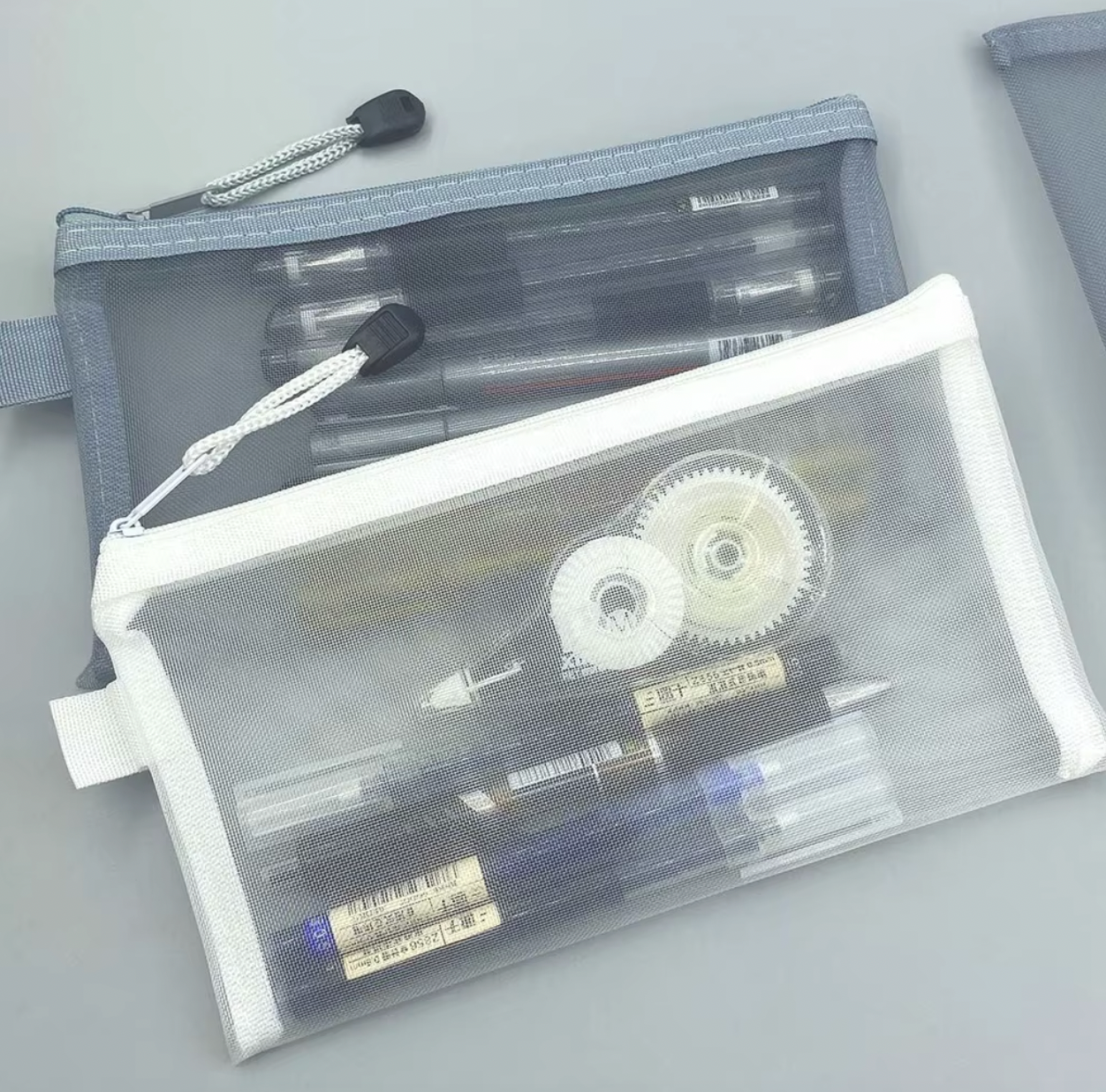 Estuche de Malla Transparente | Organizador Minimalista para Lápices y Accesorios